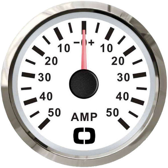 Amperometro con shunt 50 A - Bianco/Lunetta Lucida