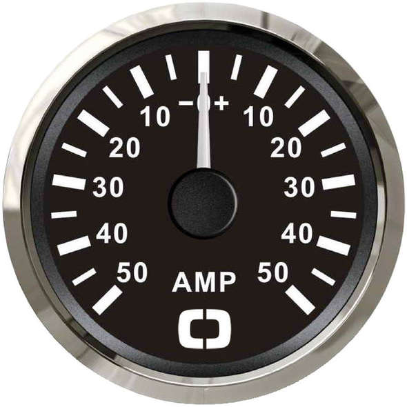 Amperometro con shunt 50 A - Nero/Lunetta Lucida