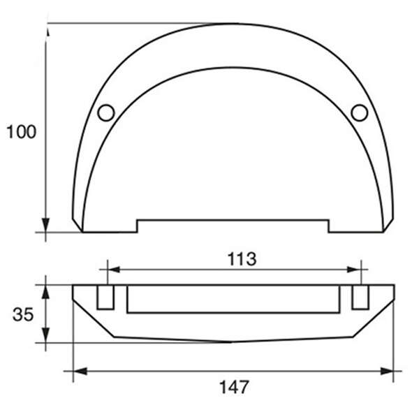 Anodo in alluminio per motori Volvo-Penta F-VSX-11