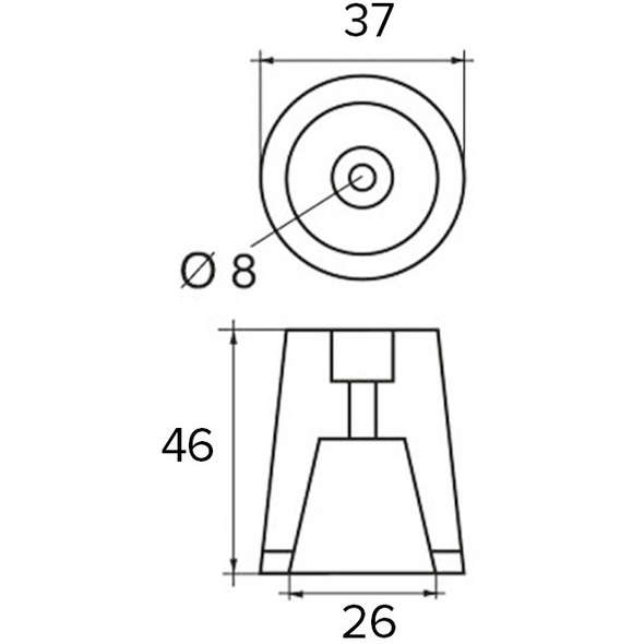 Anodo per assi ed eliche F-SO-2