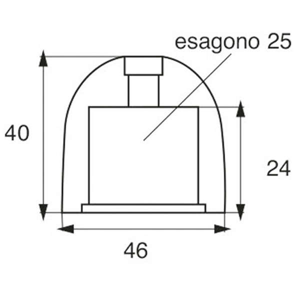Anodo per assi ed eliche Side Power D. 46 mm.