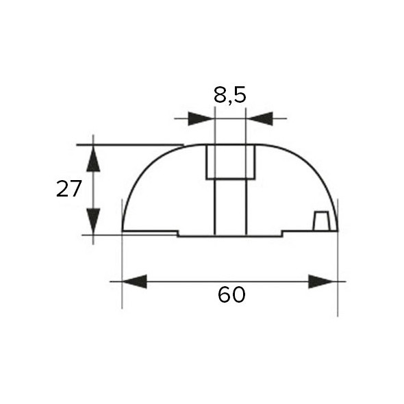 Anodo per assi ed eliche Sleipner D. 60 mm.