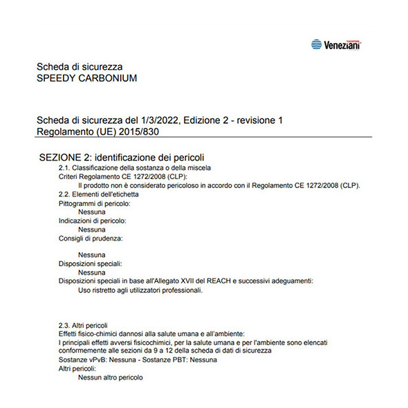 Antivegetativa Veneziani Speedy Carbonium - Grigio 2,5 lt.