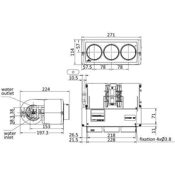 Autoterm Scambiatore di calore 3 uscite - 5.9 kW