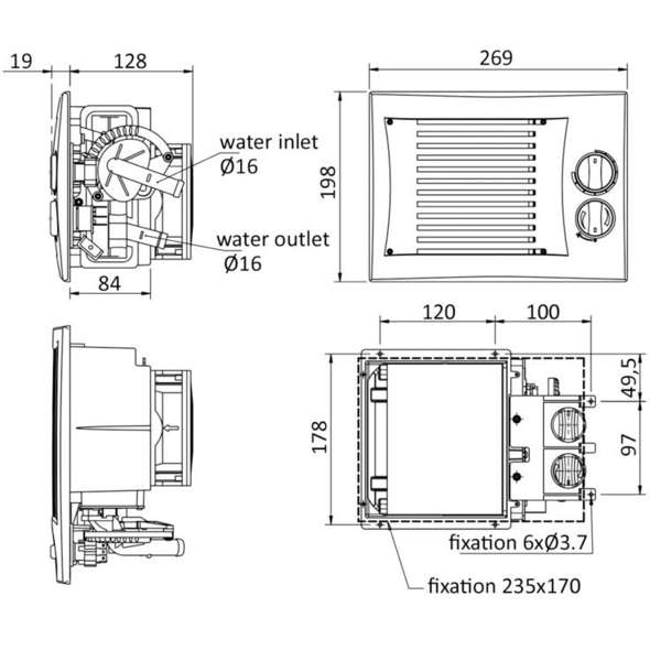 Autoterm Scambiatore di calore con termostato - 3.05 kW