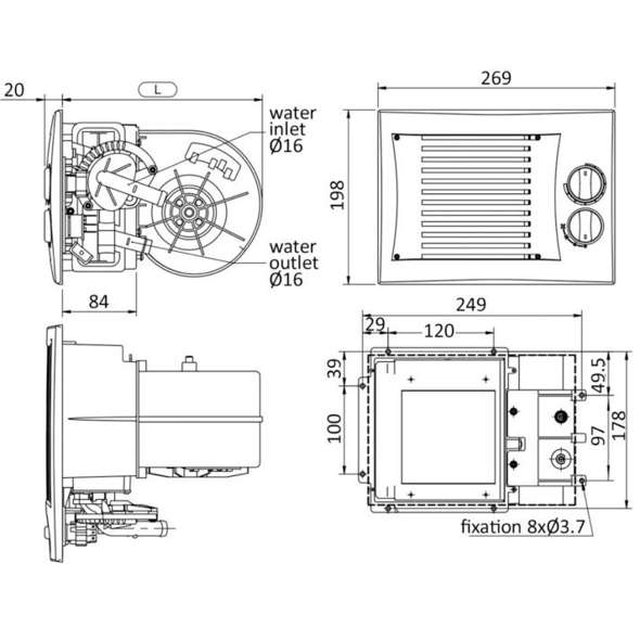 Autoterm Scambiatore di calore con termostato - 6.05 kW