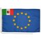 Bandiera UE + Italia pesante cm 20x30