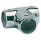 Base inox “T” microfusa 90° x tubo 22 mm.