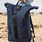 Borsa Musto in tela con chiusura arrotolabile - Navy