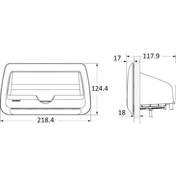 Caricabatterie wireless ad incasso LED ROKK Cove - 15 W
