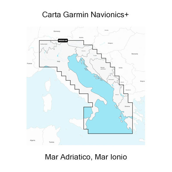 Carta Garmin Navionics+ Mar Adriatico, Mar Ionio SD/micro SD