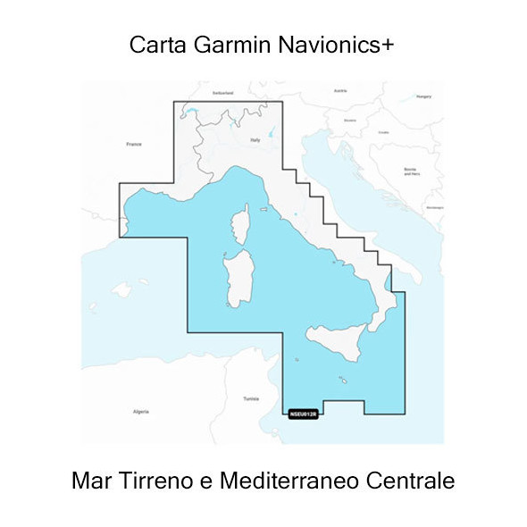 Carta Garmin Navionics+ Mar Tirreno e Mediterraneo Centrale SD/micro SD