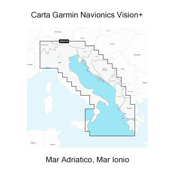 Carta Garmin Navionics Vision+ Mar Adriatico, Mar Ionio SD/micro SD