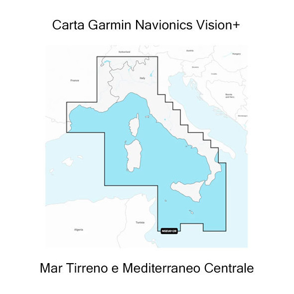 Carta Garmin Navionics Vision+ Mar Tirreno e Mediterraneo Centrale SD/micro SD