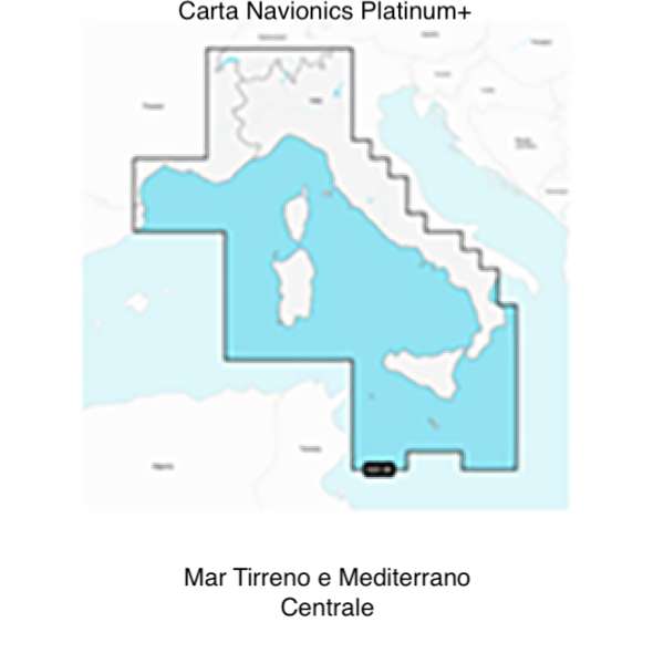 Carta Navionics Platinum+ - Mar Tirreno e Mediterraneo Centrale SD/micro SD