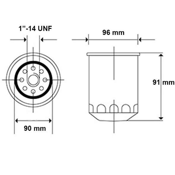 Cartuccia filtro Tfilter tipo Racor R24P