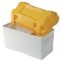 Cassetta portabatteria moplen bianco/giallo