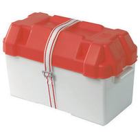 Cassetta portabatteria moplen bianco/rosso
