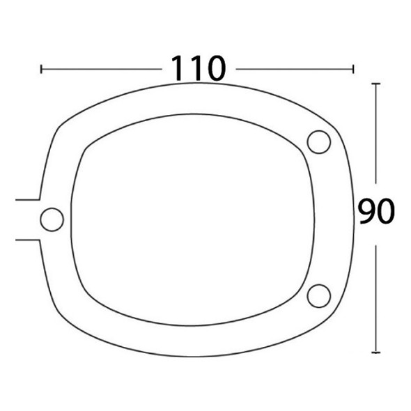 Chiusura PVC per portacanna - Bianco