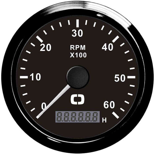 Contagiri 0-3000 RPM - Nero/Lunetta Nera