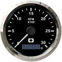 Contagiri 0-8000 RPM - Nero/Lunetta Lucida