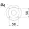 Contenitore mixer porta doccetta in ASA - 70 mm