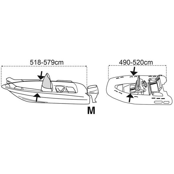 Covy Lux telo copri barca anti-condensa 518/579 cm