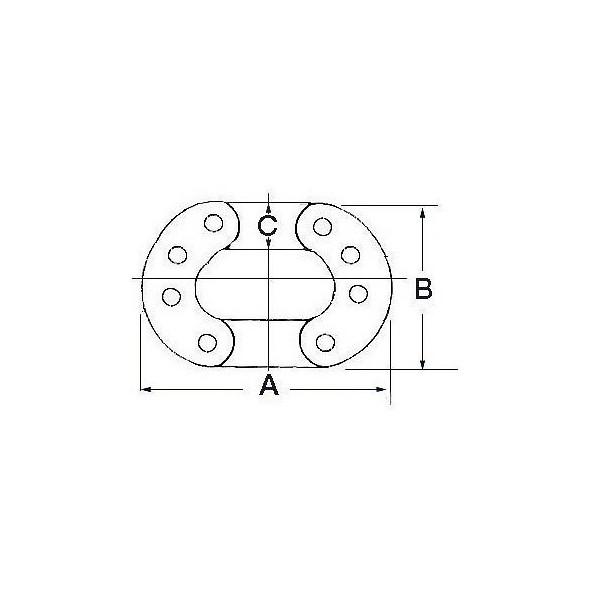 Falsa maglia inox per catena calibrata mm 12