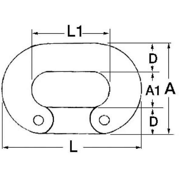 Falsa maglia Inox per catene 12 mm