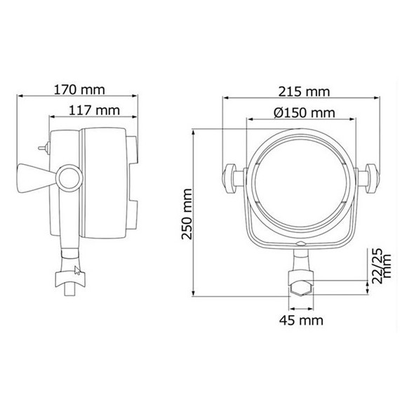 Faro di profondita’ alogeno per pulpito - 12V