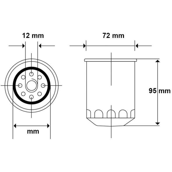 Filtro carburante Yanmar Tfilter 72x95h mm