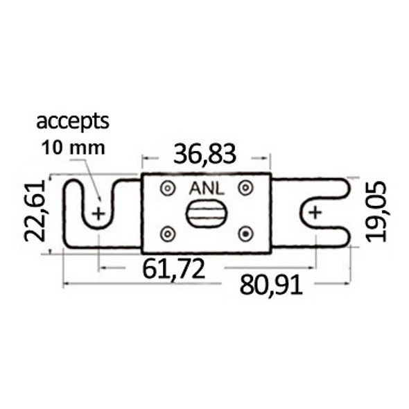 Fusibile alta capacità ANL 130A