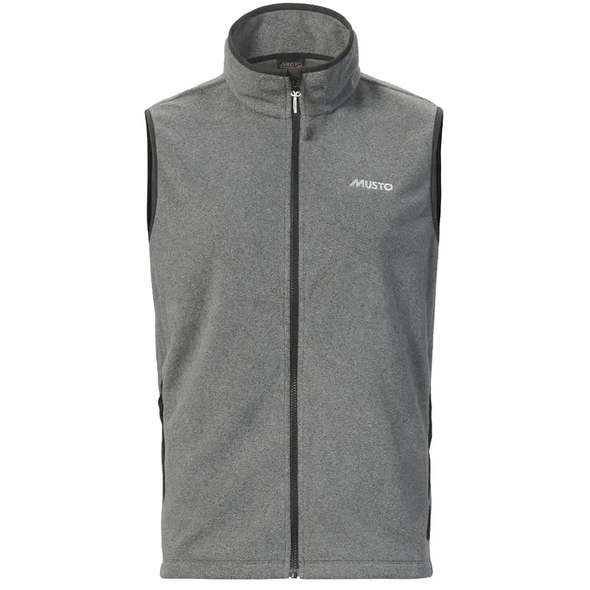 Gilet in pile con zip Musto Nautic Polartec - Grigio Scuro Melange