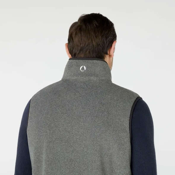 Gilet in pile con zip Musto Nautic Polartec - Grigio Scuro Melange