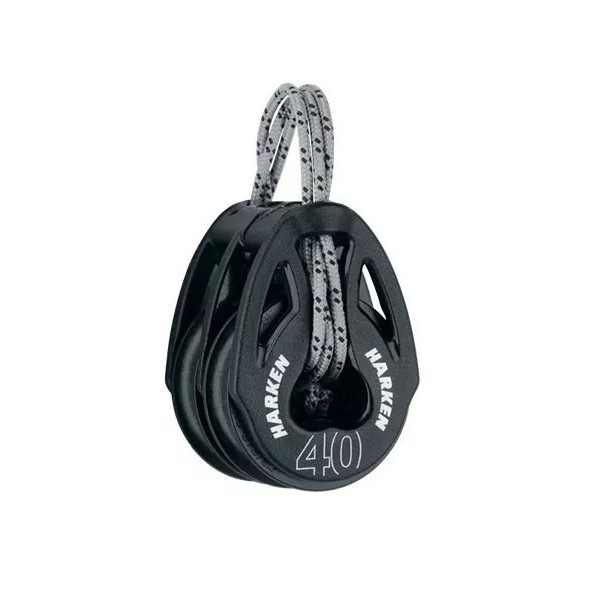 Harken bozzello Doppio con fissaggio tessile D. 40 mm. - Serie T2