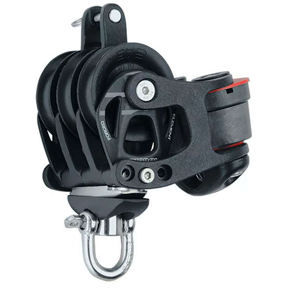 Harken bozzello triplo con Arricavo e Strozzascotta D. 45 mm. - Serie Element