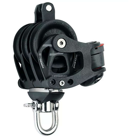 Harken bozzello triplo con Arricavo e Strozzascotta D. 60 mm. - Serie Element