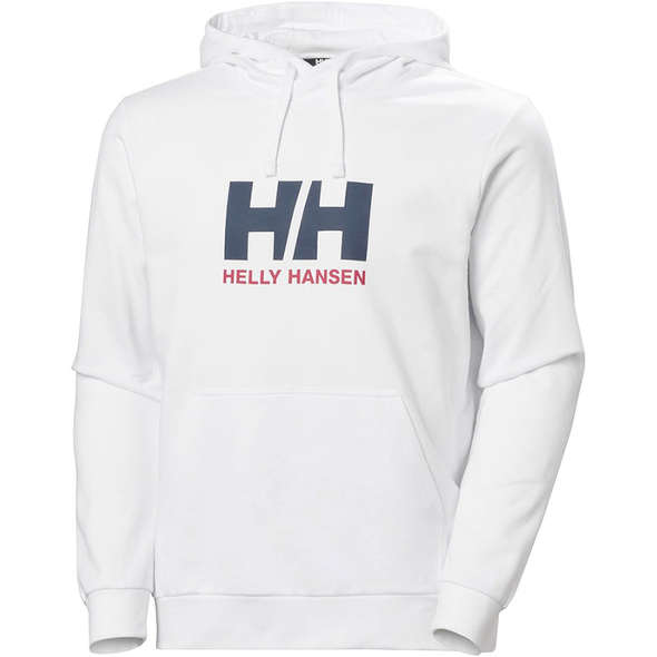 Helly Hansen Felpa Logo con Cappuccio - Bianco