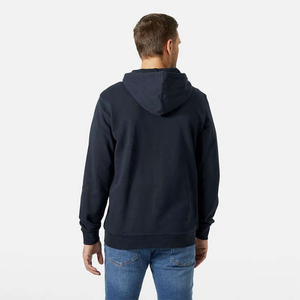 Helly Hansen Felpa Logo con Zip e Cappuccio - Navy