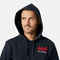 Helly Hansen Felpa Logo con Zip e Cappuccio - Navy