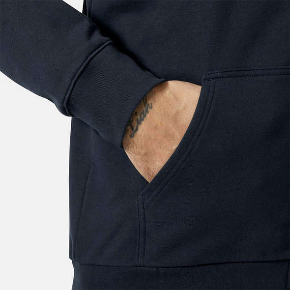 Helly Hansen Felpa Logo con Zip e Cappuccio - Navy