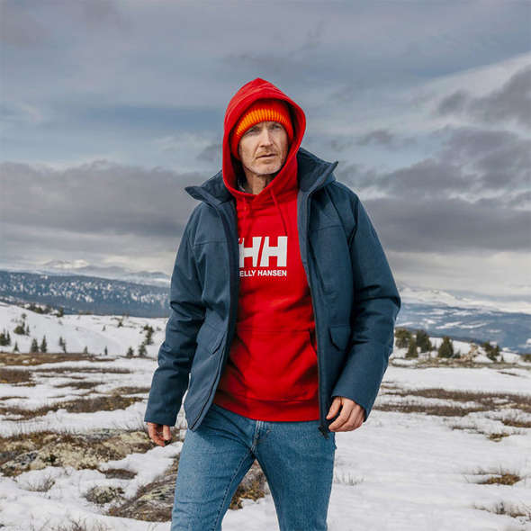 Helly Hansen Felpa Logo Hoodie 3.0 - Rosso