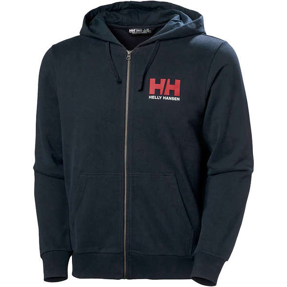 Helly Hansen Felpa Logo Zip Completa - Navy