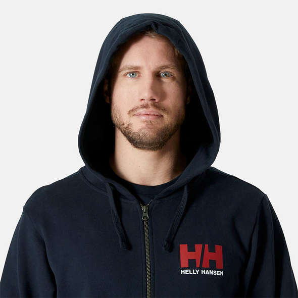 Helly Hansen Felpa Logo Zip Completa - Navy