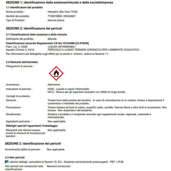 Hempel Antivegetativa Silic One - Blu 0,75 lt.