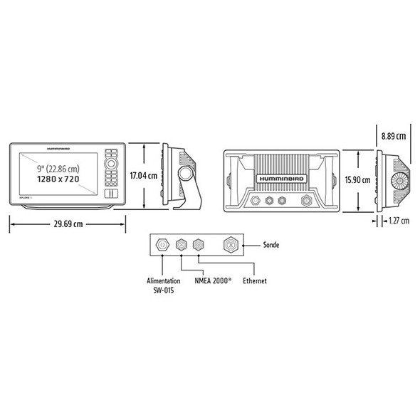 Humminbird GPS/Eco XPLORE 9 CMSI+  con Trasduttore