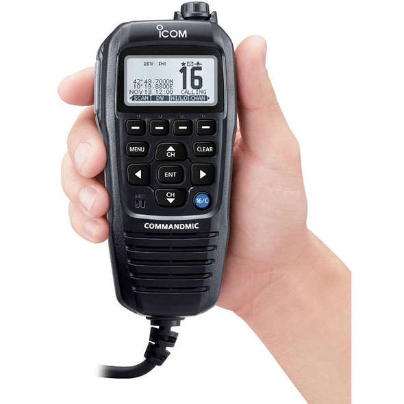 Icom Commandmic HM-195GB con distress per VHF
