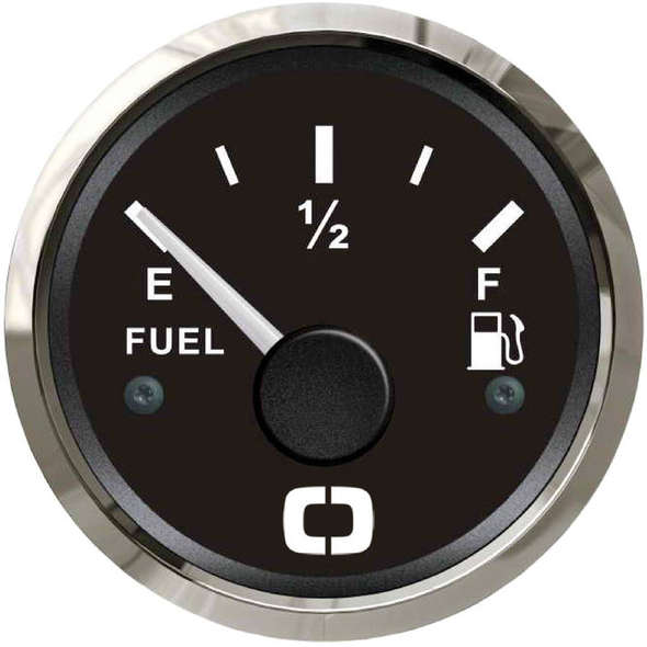 Indicatore Carburante 10-180 ohm 12/24V. Nero/Lunetta Lucida
