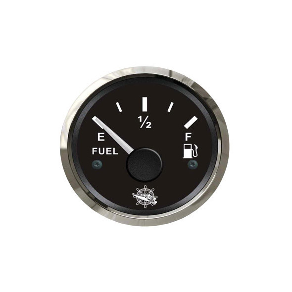 Indicatore Carburante 10-180 ohm 12/24V. Nero/Lunetta Lucida