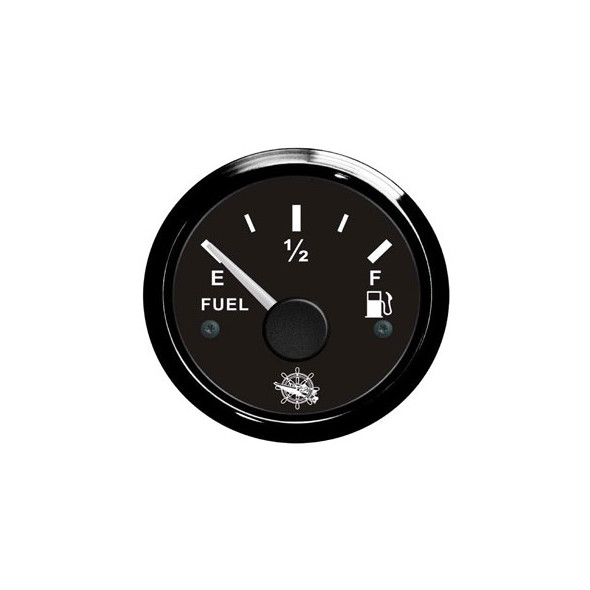 Indicatore Carburante 10-180 ohm 12/24V. Nero/Lunetta Nera